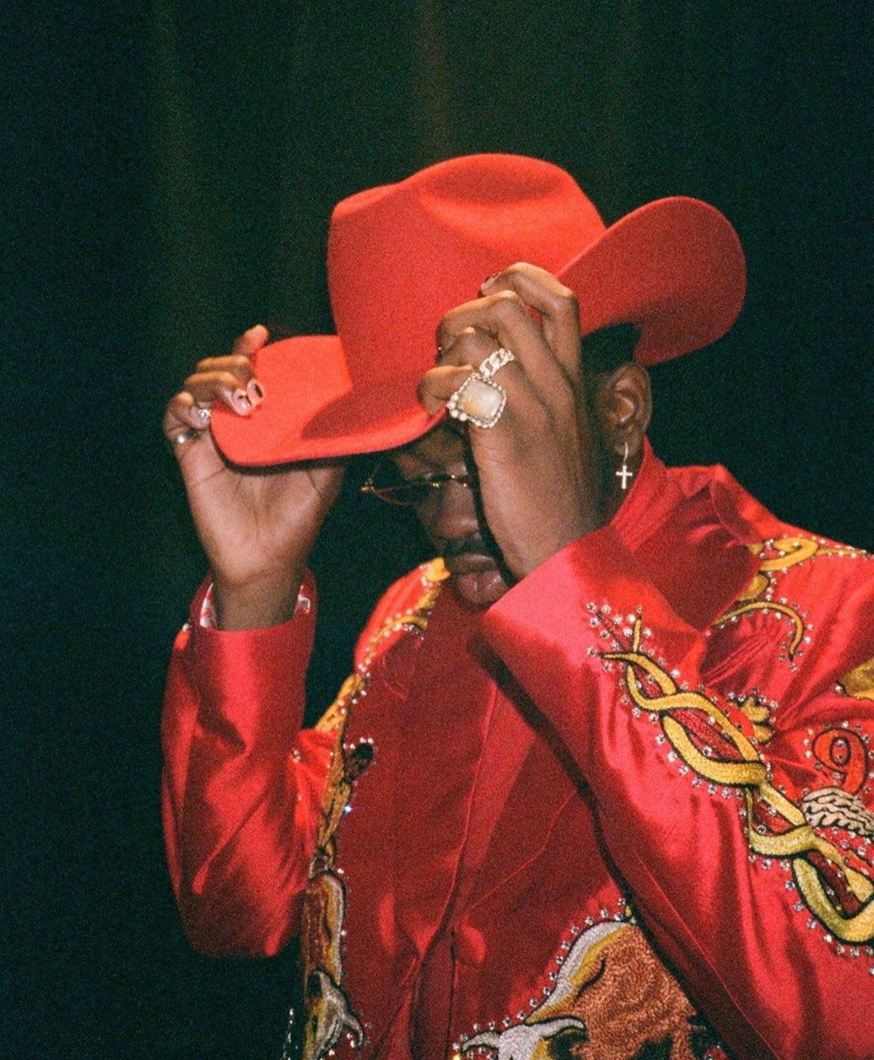 Lil Nas X Wearing Aman Itomi Jewelry For MTV Awards