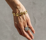 NYC Gold Half Puffer Link Bracelet