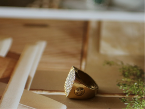 Dimond Happy Face Ring