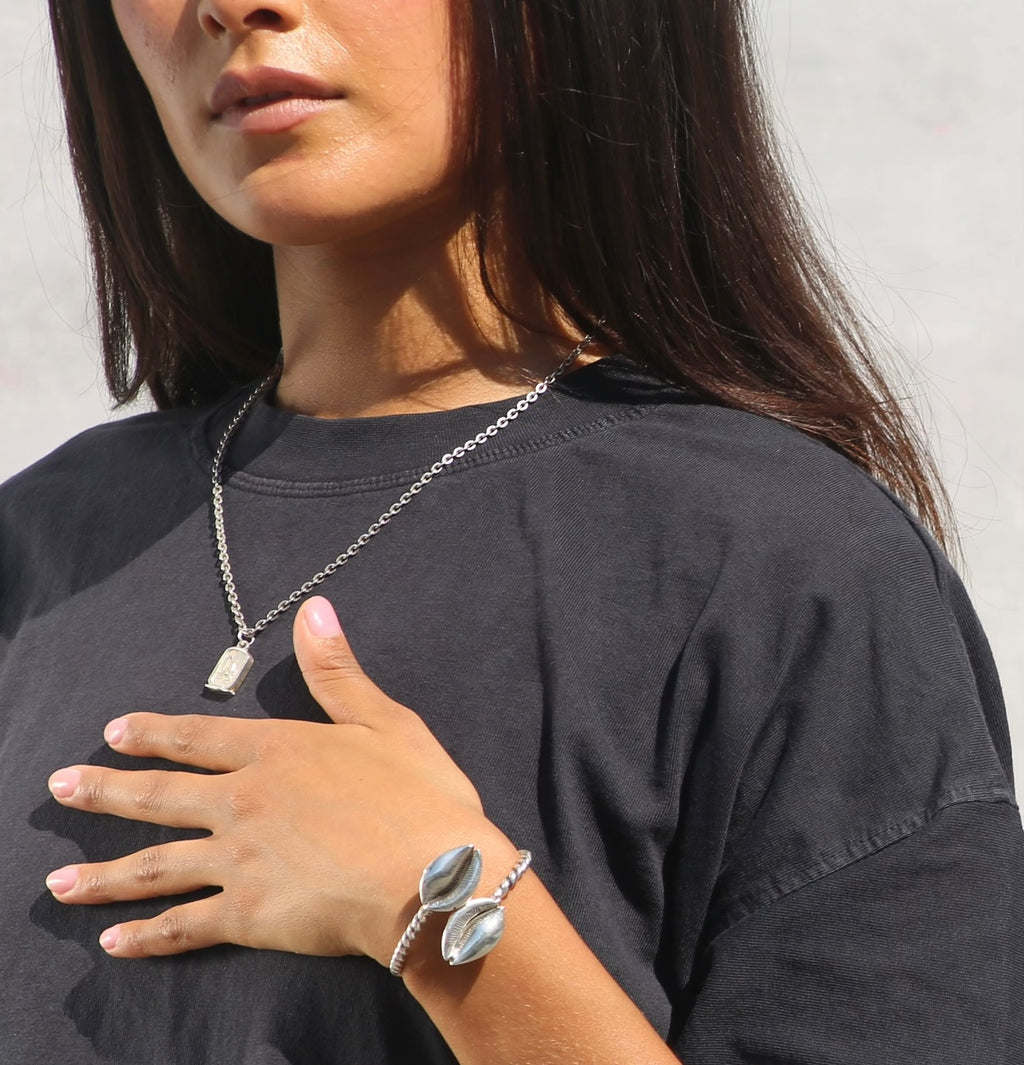 Cowrie Shell Twisted Bangle