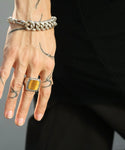 Tiger Eye Happy Face Ring