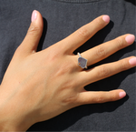 Twisted Pendant Heart Ring