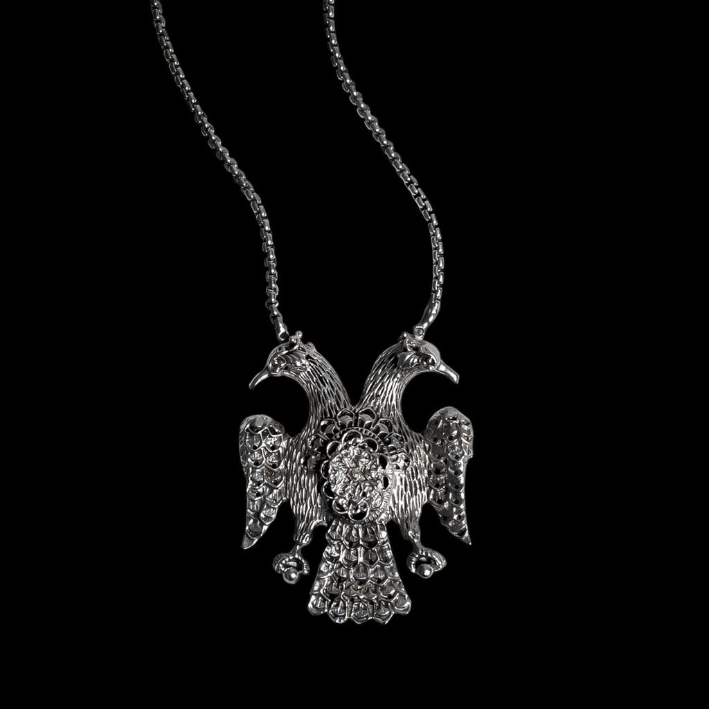 STERLING SILVER DOUBLE PHOENIX NECKLACE