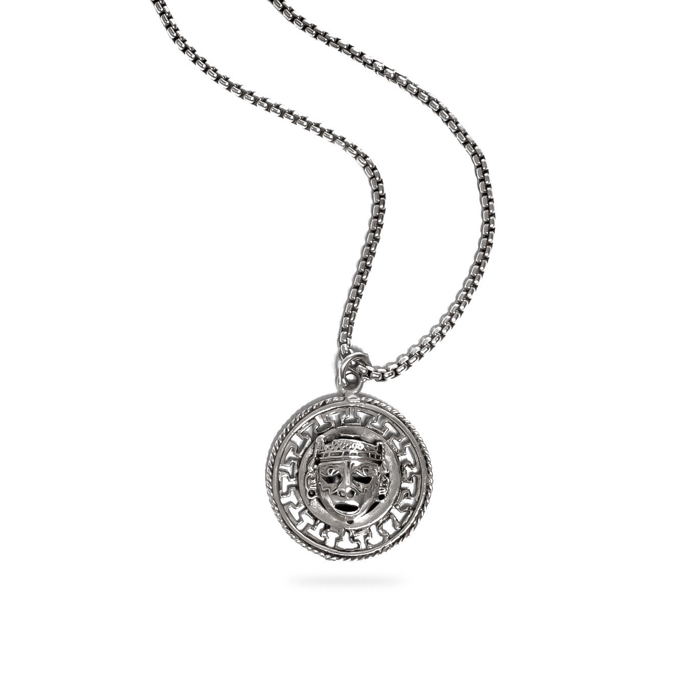 STERLING SILVER KING PIECE NECKLACE