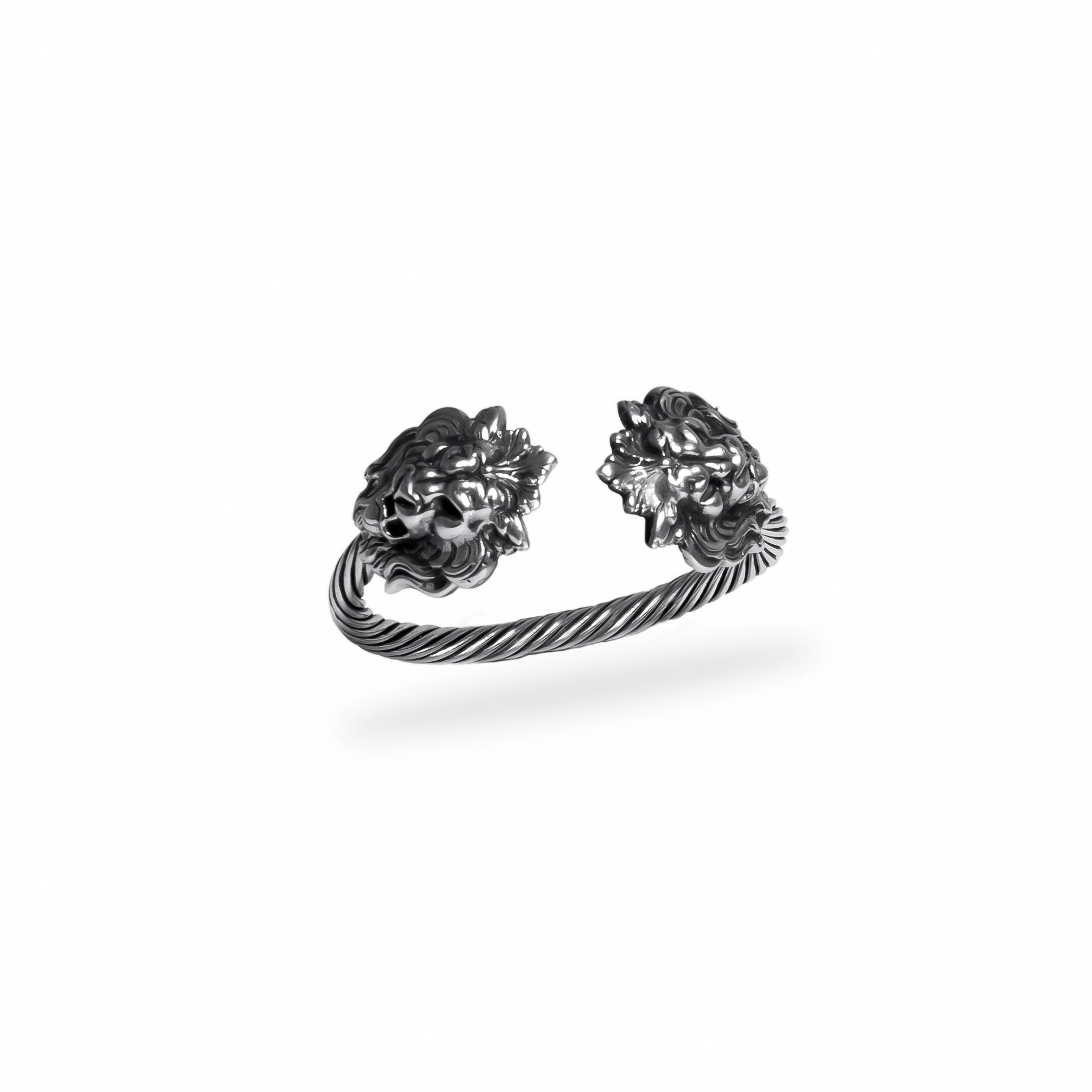 STERLING SILVER LION BANGLE