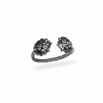 STERLING SILVER LION BANGLE