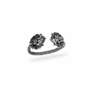 STERLING SILVER LION BANGLE