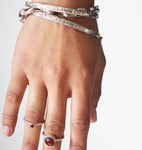 STERLING SILVER TWISTED CARNELIAN RING
