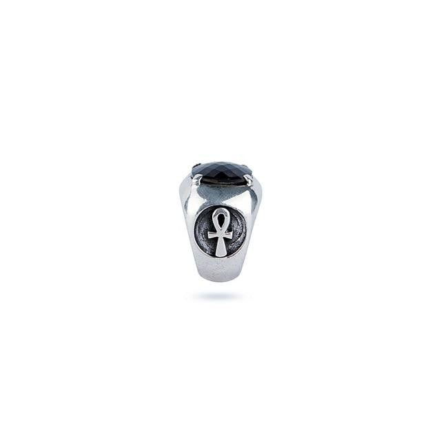 SMOKY QUARTZ ANKH RING