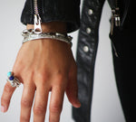 STERLING SILVER TWISTED FACETED LAPIS LAZULI RING