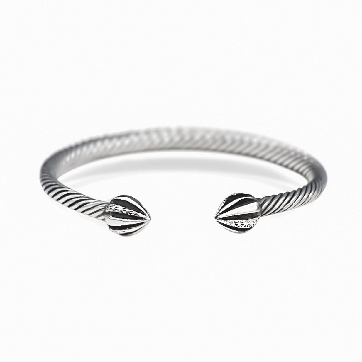 STERLING SILVER LARGE RETRO BANGLE