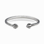 STERLING SILVER LARGE RETRO BANGLE