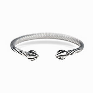 STERLING SILVER LARGE RETRO BANGLE