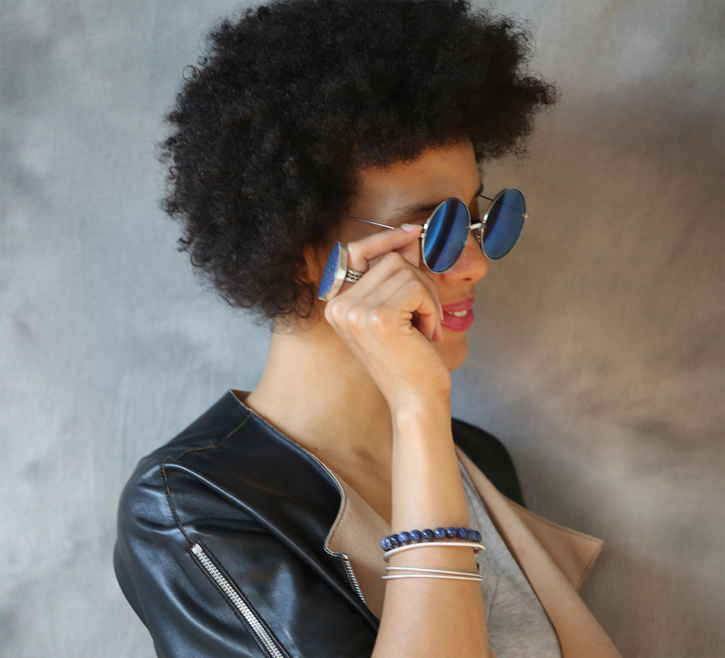 SODALITE BEADED BRACELET