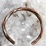 COPPER & SILVER TWISTED BANGLE