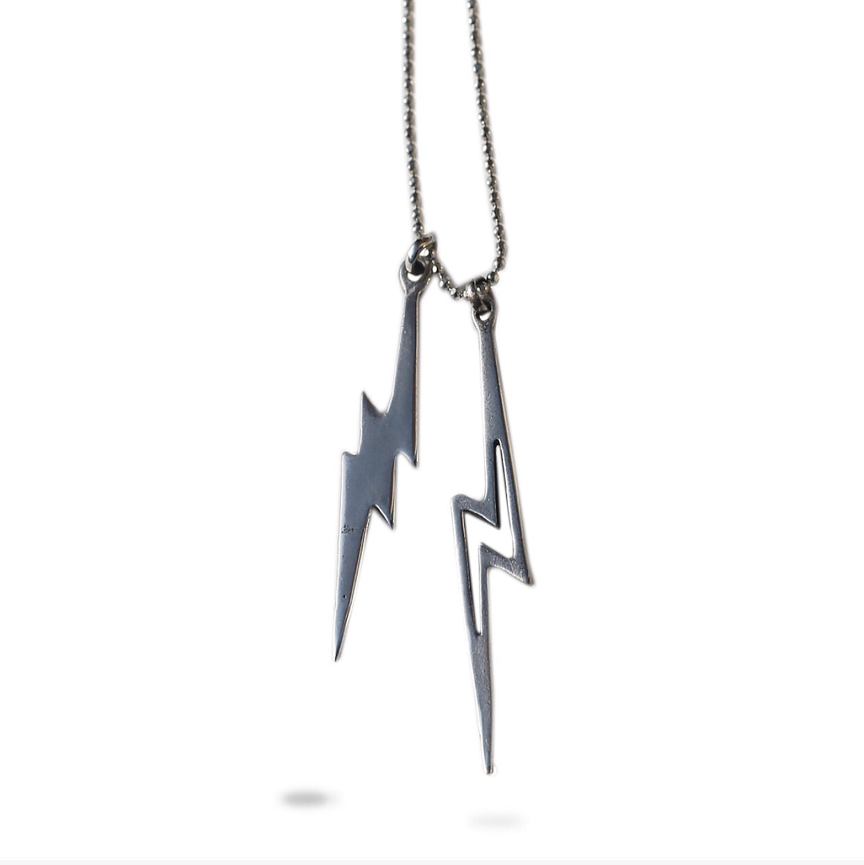 STERLING SILVER LIGHTING BOLTS NECKLACE