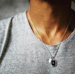 Sterling Silver Black Onyx Claw Pendant Necklace