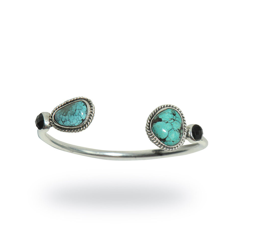 TURQUOISE & ONYX BANGLE