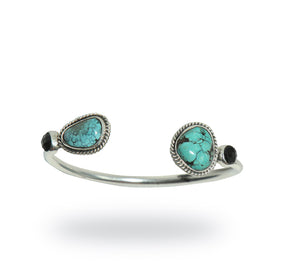 TURQUOISE & ONYX BANGLE