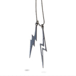 STERLING SILVER LIGHTING BOLTS NECKLACE