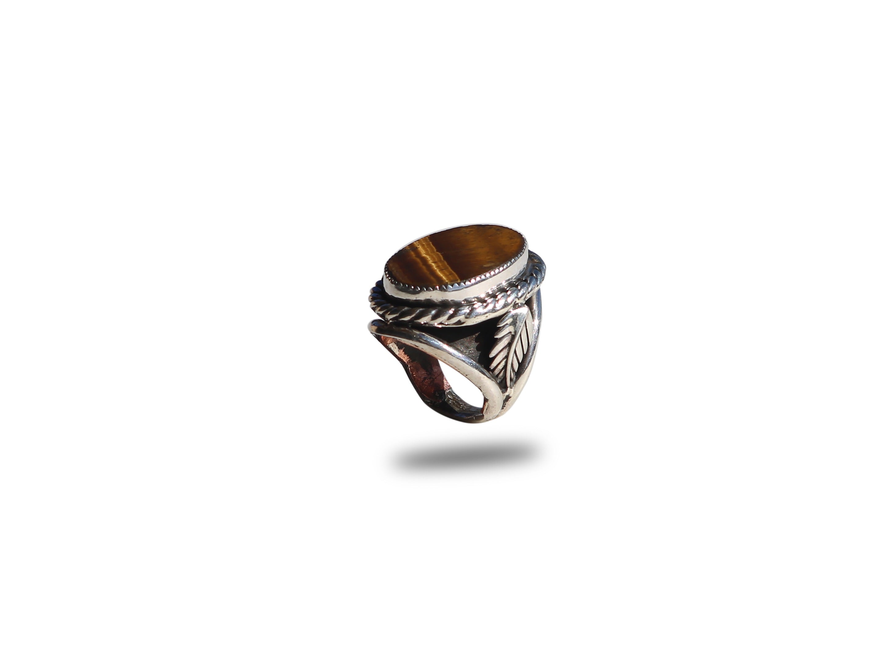 FLUSH TIGER EYE RING
