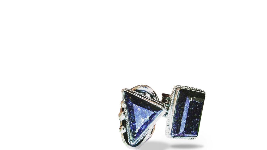 TRIANGLE & SQUARE LAPIS LAZULI RING