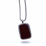 SQUARE ONYX NECKLACE