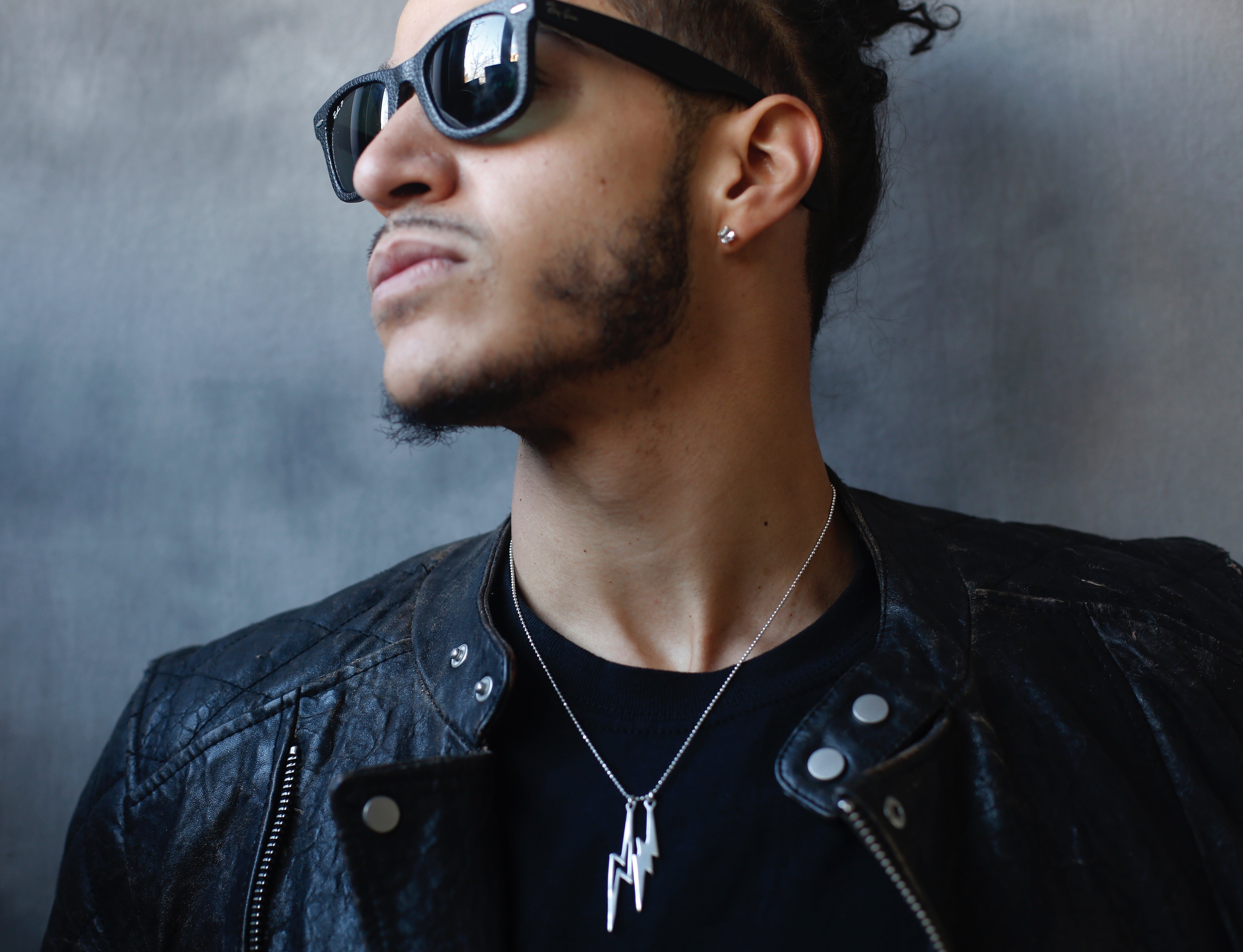 STERLING SILVER LIGHTING BOLTS NECKLACE