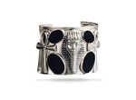 Sterling Silver Egyptian Pharaoh Bracelet, Sterling Silver Egyptian Cuff