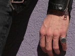 STERLING SILVER LAPIZ BEE RING