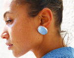 Sterling Silver Large Mother of Pearl Earrings Studs