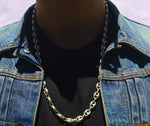 STERLING SILVER GUCCI LINK NECKLACE
