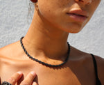 Sterling Silver Oxidized Rope Necklace