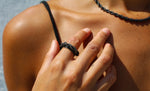 Sterling Silver Oxidized Rope Ring