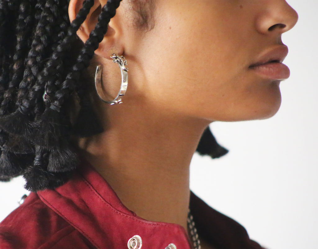 STERLING SILVER WESTERN HOOPS